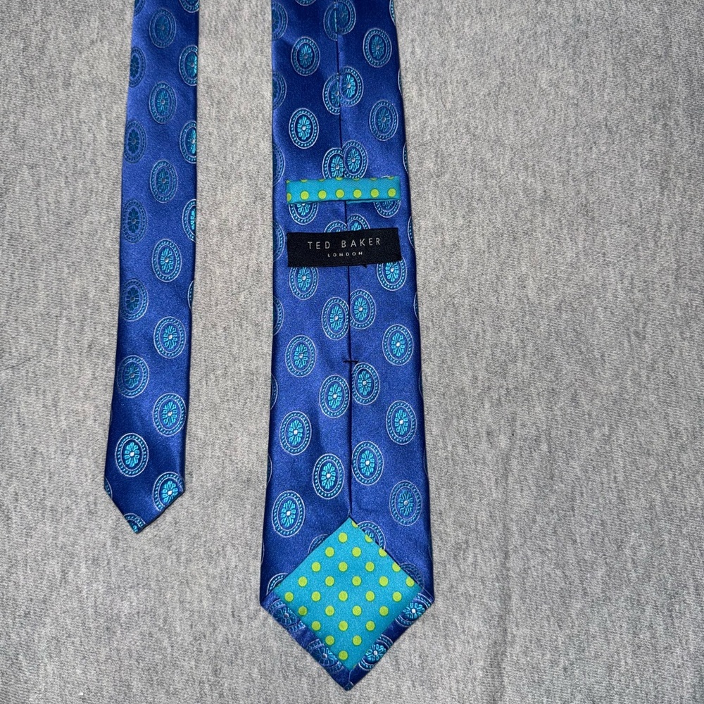 Ted Baker Blue Paisley Tie with Modern Design
